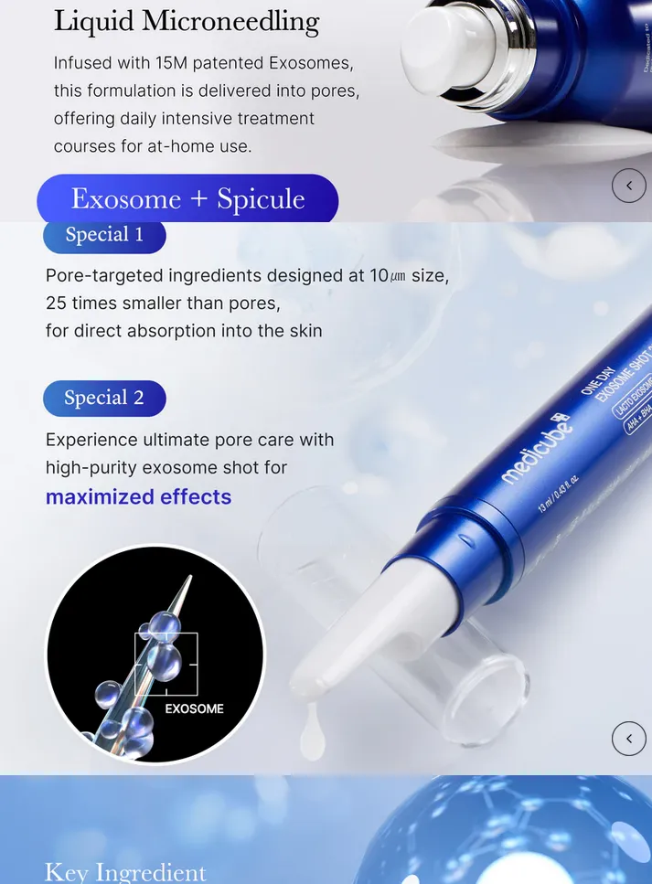 MEDICUBE One Day Exosome Shot Pore Ampoule 25000 13ml