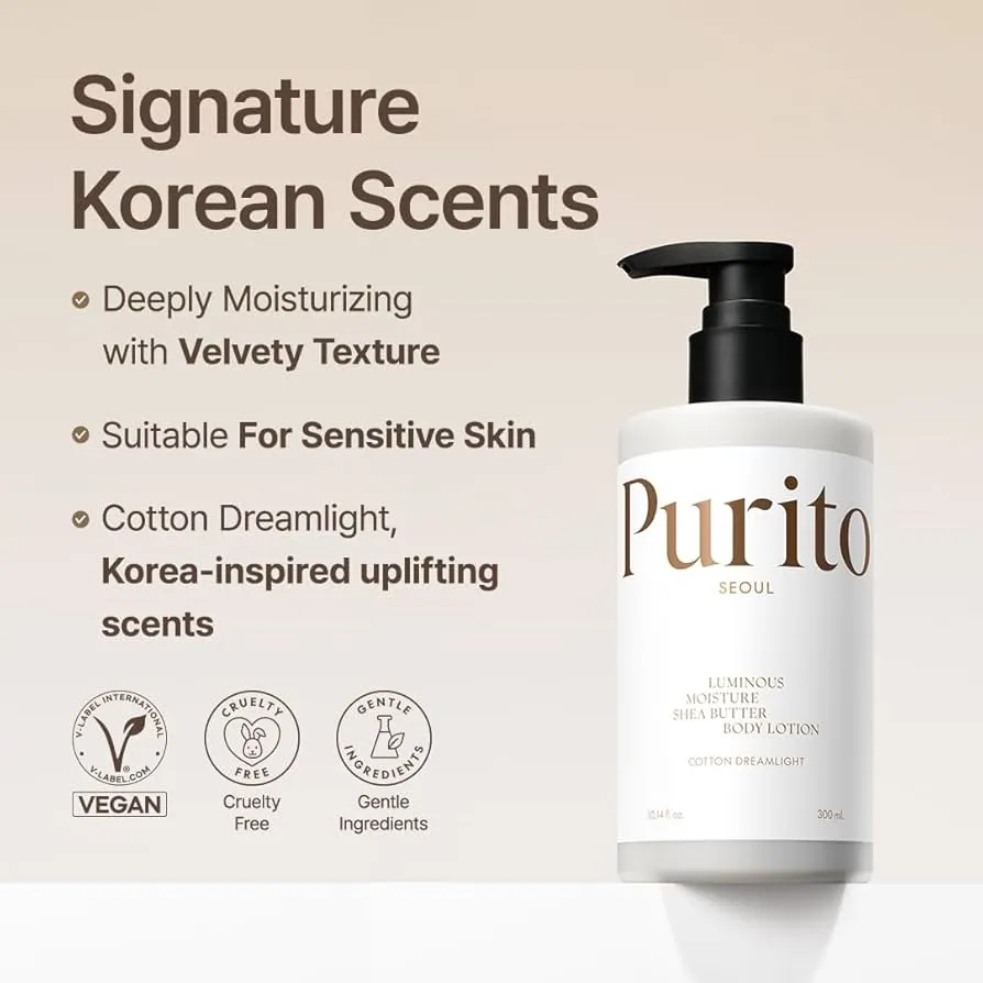 Purito Seoul Luminous Moisture Shea Butter Body Lotion Cotton Dreamlight 300ml