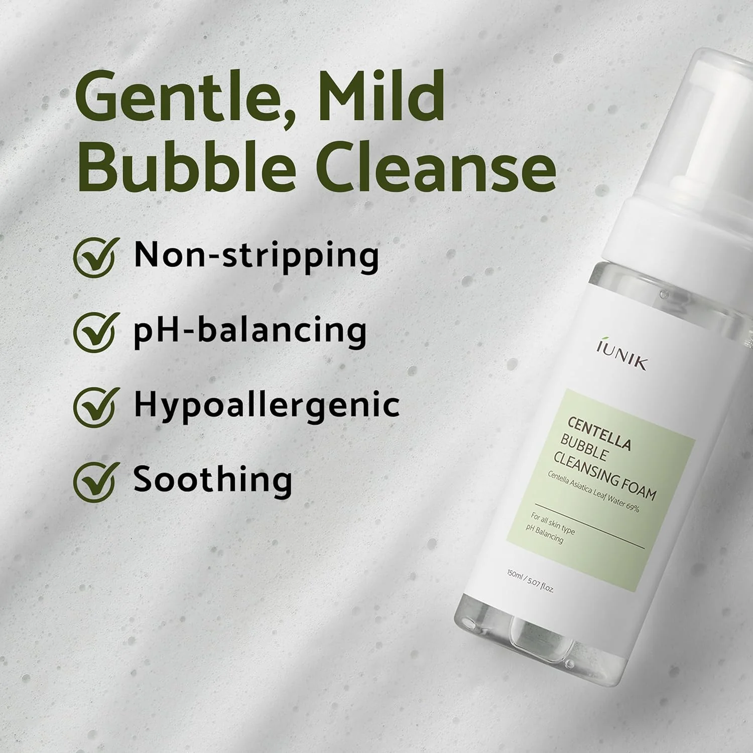 iUNIK Centella Bubble Cleansing Foam 150 ml