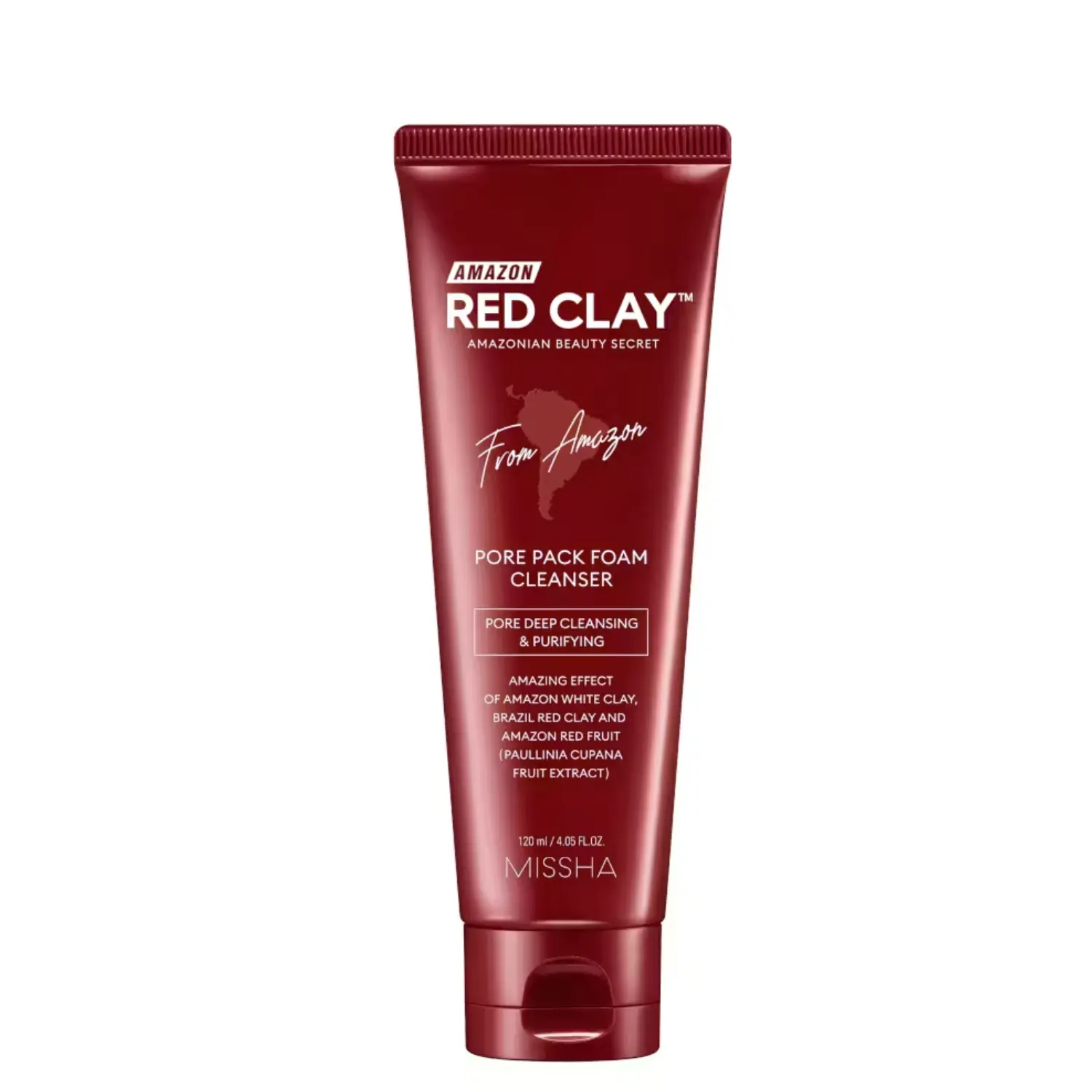 MISSHA Red Clay Pore Pack Foam Cleanser (120 ml)