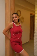 Bow Me Up pj in Red