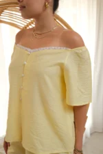 Daisy Haze PJ Set In Butter Yellow