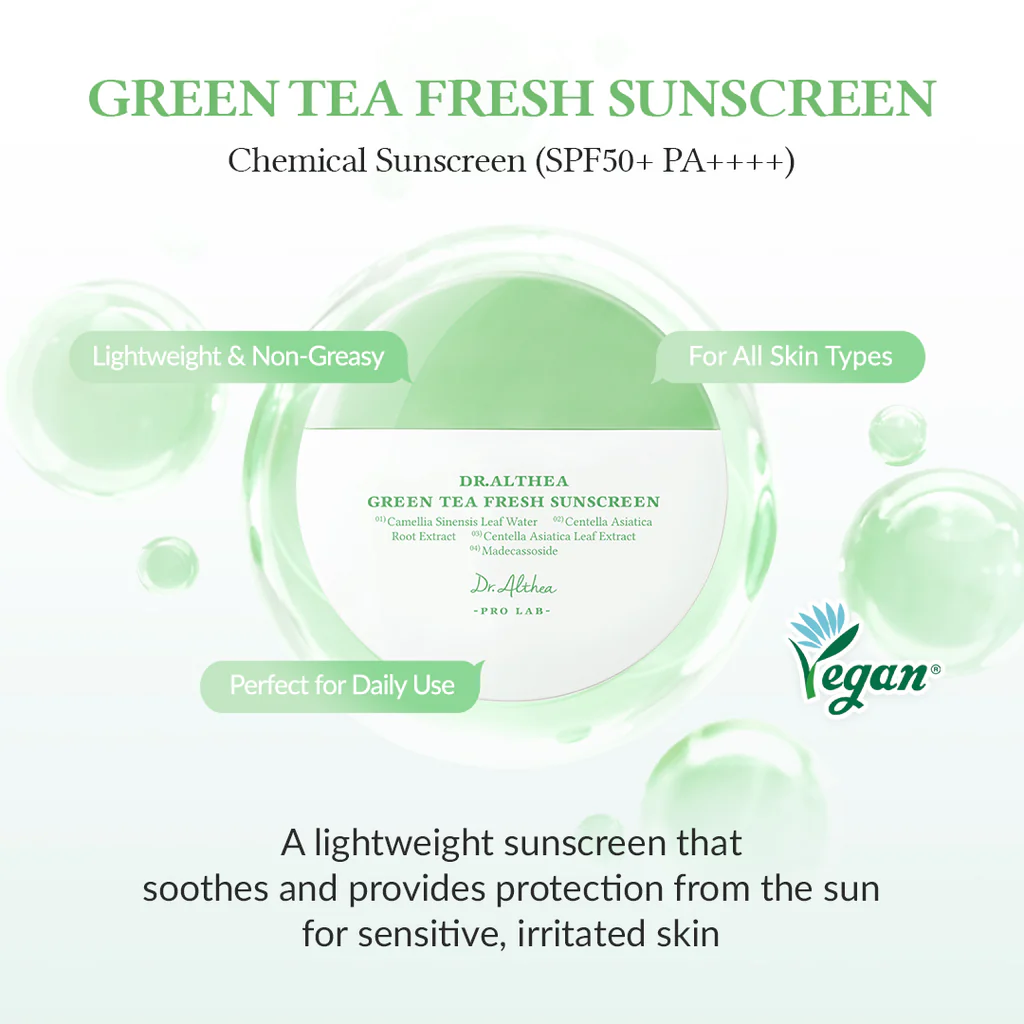 Dr.althea Green Tea Fresh Sunscreen 45Ml Buy Online At K-Beauty Shine Dr.althea Green Tea Fresh Sunscreen 45Ml