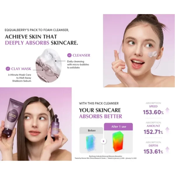 Eqqualberry Purple Rice Pore Purifying Pack Cleanser 200Ml