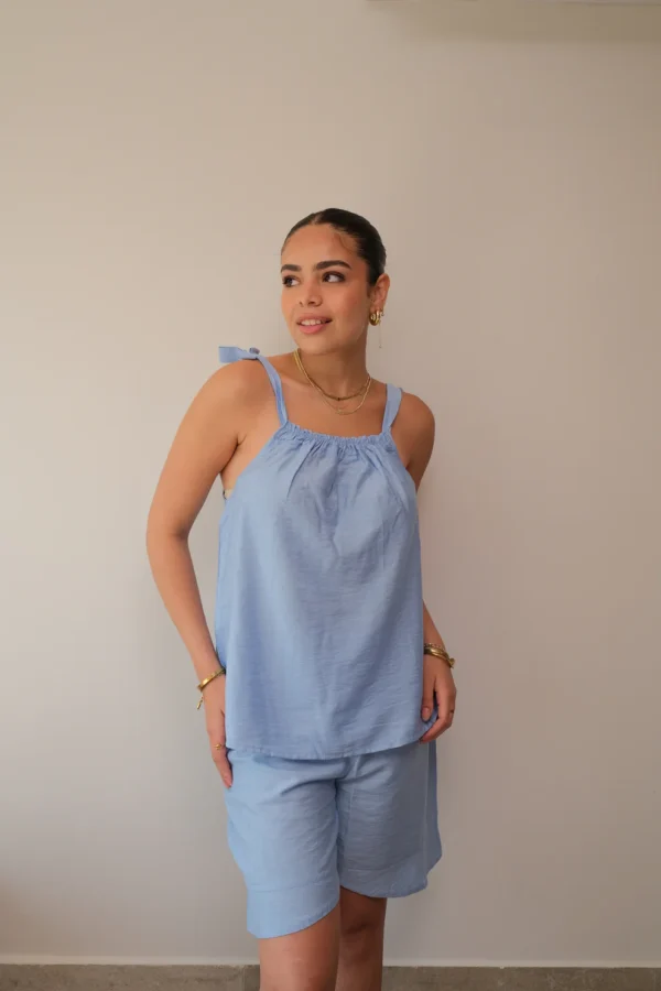 Pillowtalk Pj Set In Ocean Blue