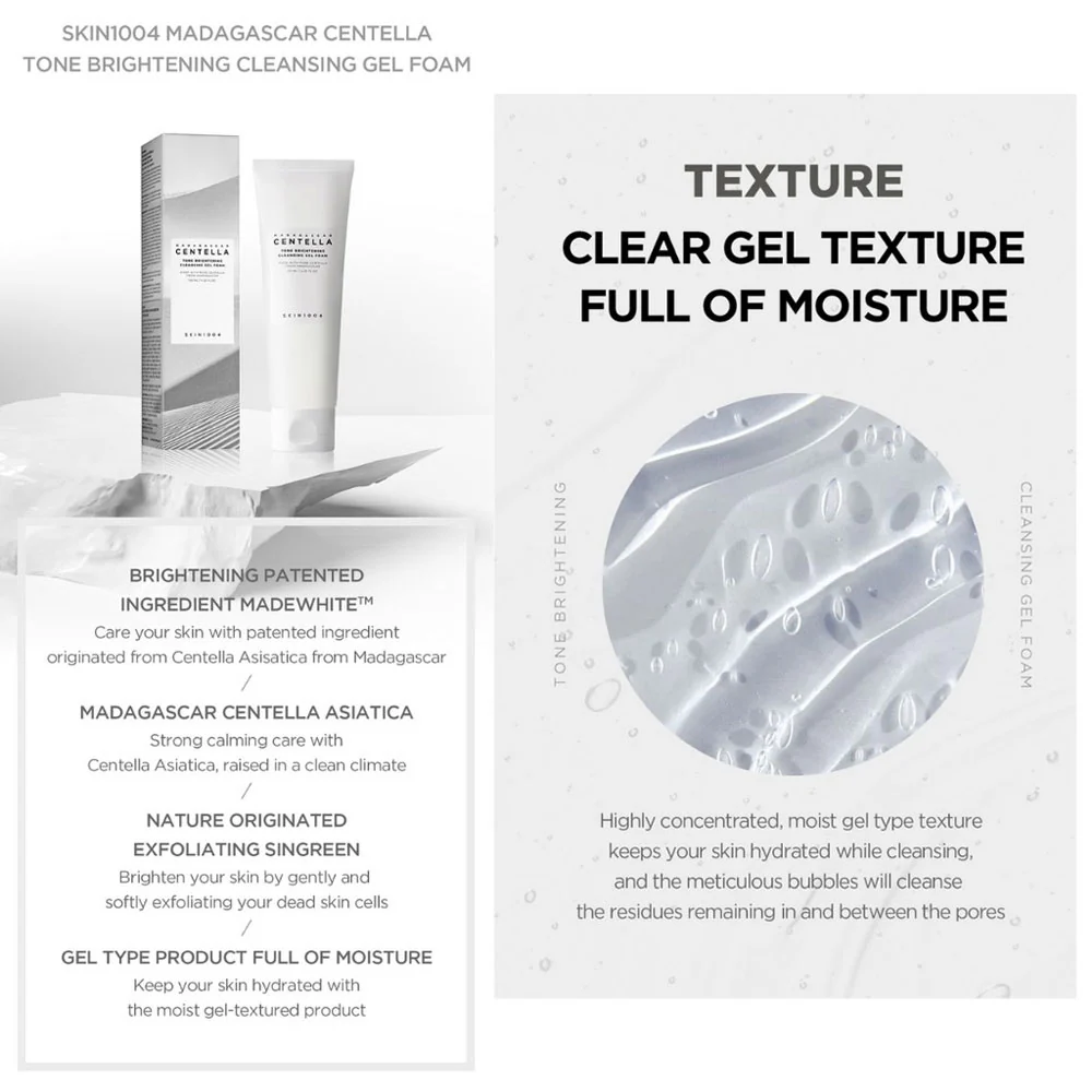 SKIN1004 Madagascar Centella Tone Brightening Cleansing Gel Foam 125ml