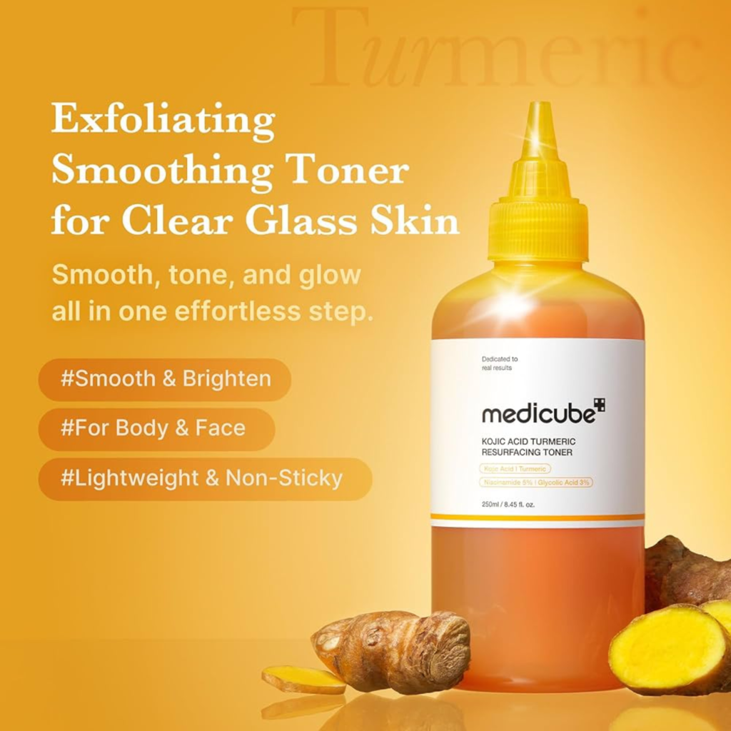 New Buy Online At K-Beauty Shine Medicube Kojic Acid Turmeric Resurfacing Toner 250Ml
