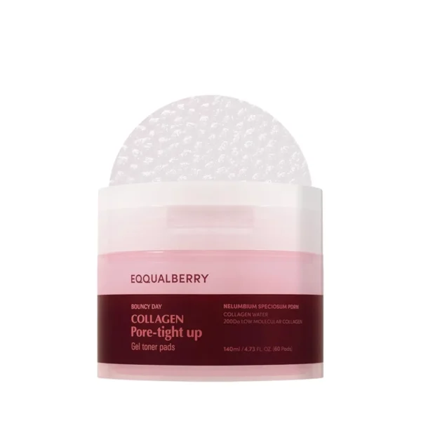 Eqqualberry Collagen Pore Tight Up Gel Toner Pads (60Ea)
