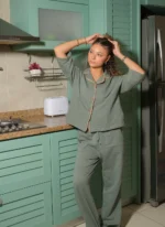 Wavy Dream PJ In Moody Matcha