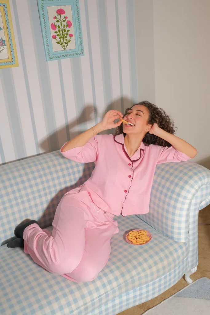 Homewear Buy Online At K-Beauty Shine Wavy Dream Pj In Rosy Dosy