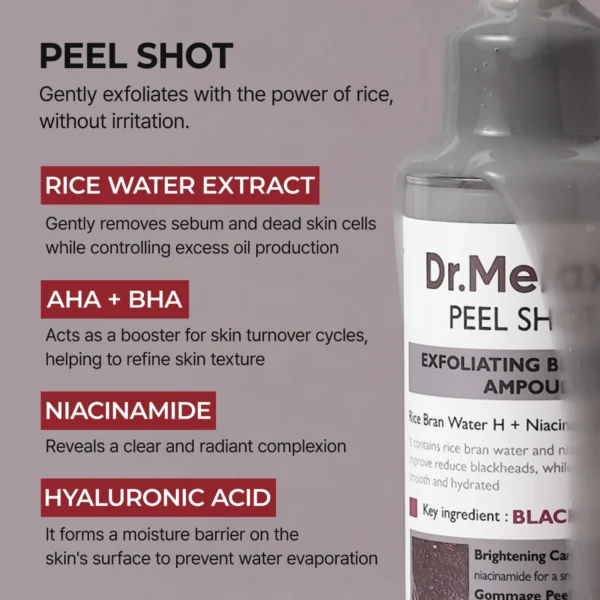 Dr. Melaxin Peel Shot Glow Black Rice Ampoule 80Ml