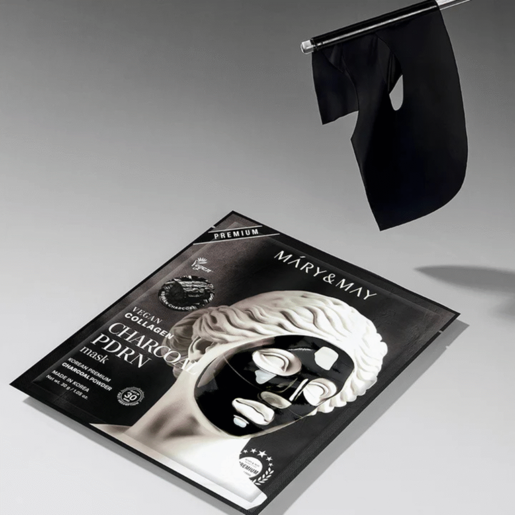 New Buy Online At K-Beauty Shine Mary&Amp;May Vegan Collagen Charcoal Pdrn Mask (4Ea)