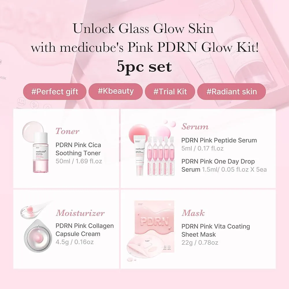 New Buy Online At K-Beauty Shine Medicube Pdrn Pink Glow Kit
