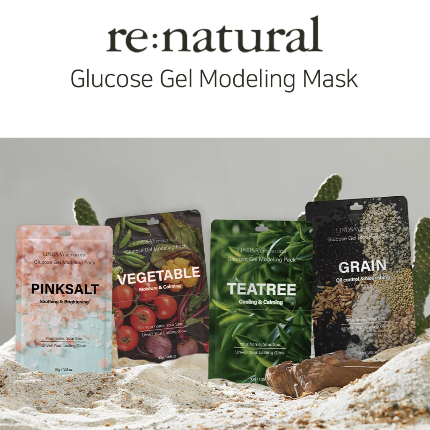 LINDSAY Re:natural Modeling Mask Grain Pack (1ea)